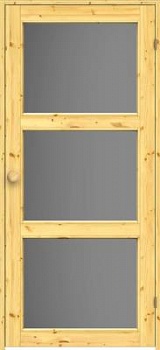 Дверь SWEDOOR by Jeld-Wen Sauna Retro SL33, серое стекло, коробка и ручка сосна
