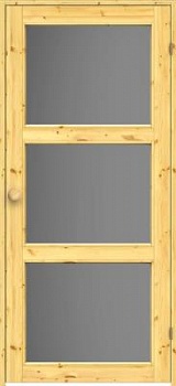 Дверь SWEDOOR by Jeld-Wen Sauna Retro SL33, серое стекло, коробка и ручка сосна