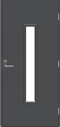 Теплая входная дверь SWEDOOR by Jeld-Wen Function Liguria Eco, M10x21, Правая, Тёмно-серый NCS S 7502-B*