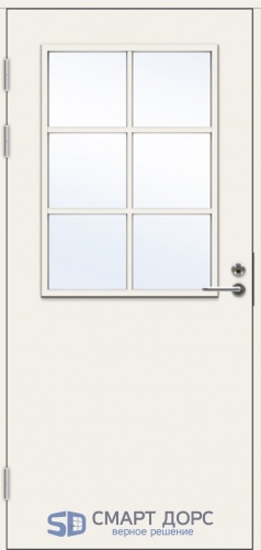 Дверь входная террасная SWEDOOR by Jeld-Wen PO2090 W12 с переплетом, M9x21, Левая, Белый NCS S 0502-Y