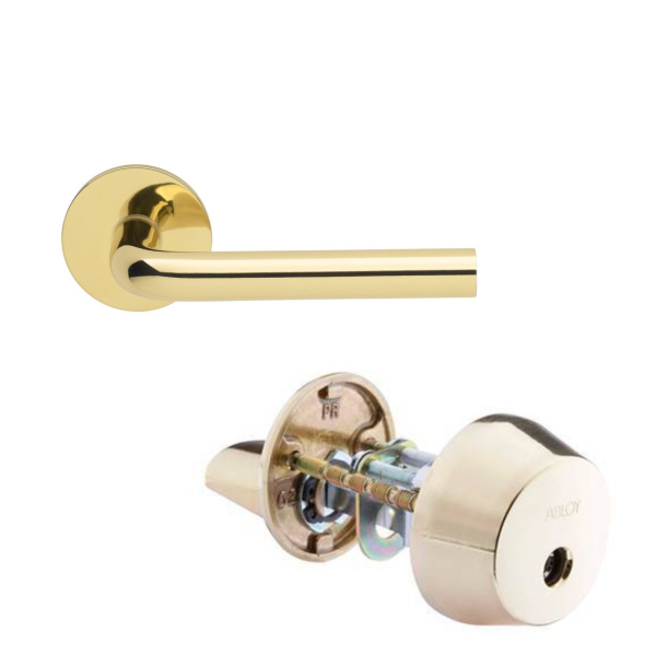 Комплект Abloy (Аблой): Ручка нажимная 3-16S/007 PRESTO Ms/Kila с цилиндром CY001U, Kila