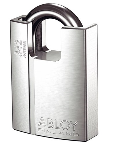 Замок навесной Abloy (Аблой) PL342, дужка 10 мм защищенная, 25 мм, T-Protec-2 (1.97 млрд. вариантов ключа)