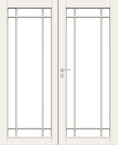 Дверь Смарт Дорс модель 134 pari двухстворчатая, Белый NCS S 0502-Y, M13x21, Универсальная