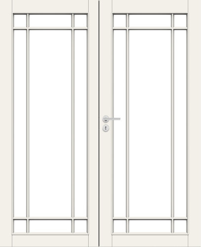 Дверь Nord Fin Doors модель 134 pari двухстворчатая, Белый NCS S 0502-Y, M13x21, Универсальная