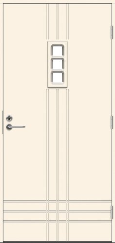 Теплая входная дверь SWEDOOR by Jeld-Wen Function Bengal Eco, М10x21, Правая