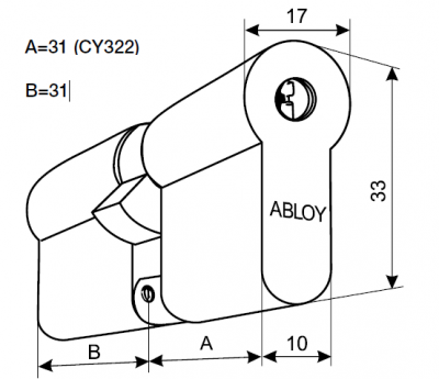  ABLOY DIN CY322T - ( Protec2)