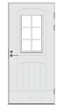 Теплая входная дверь SWEDOOR by Jeld-Wen Function F2000 W71, белая, 9*21 ЛЕВАЯ