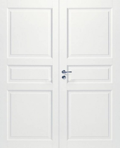 Дверь белая массивная SWEDOOR by Jeld-Wen Craft 101, двустворчатая, M15(705+715)х21,  Белый NCS S 0502-Y