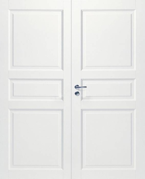 Дверь белая массивная SWEDOOR by Jeld-Wen Craft 101, двустворчатая, M15(705+715)х21,  Белый NCS S 0502-Y
