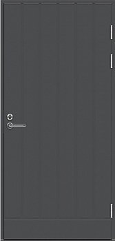 Теплая входная дверь SWEDOOR by Jeld-Wen Function F1894 темно-серая (цвет RR23)