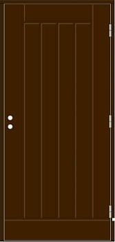 Дверь входная Kaski VO2, коричневая