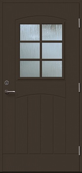 фото теплая входная дверь nord-fin-doors eu2000l, коричневая