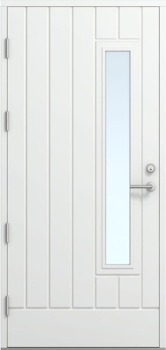 Дверь входная Kaski FE15, Белый NCS S 0502-Y, M10x21, Левая