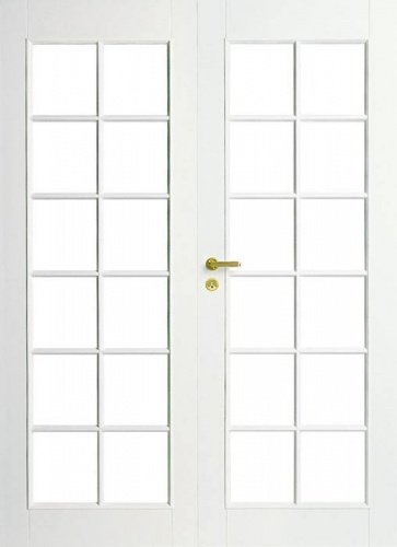 Дверь белая массивная SWEDOOR by Jeld-Wen Craft 105, двустворчатая, M15(705+715)х21, Белый NCS S 0502-Y