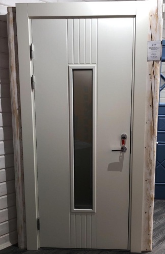 Теплая входная дверь SWEDOOR by Jeld-Wen Function F2050 W28 белая с замком LC200, М9*21, левая