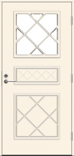  Теплая входная дверь SWEDOOR by Jeld-Wen Classic Satie Eco, M10x21, Правая