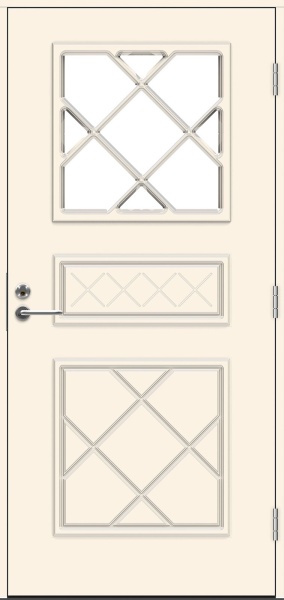 Теплая входная дверь SWEDOOR by Jeld-Wen Classic Satie Eco, M10x21, Правая