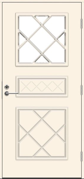 Теплая входная дверь SWEDOOR by Jeld-Wen Classic Satie Eco, M10x21, Правая