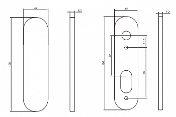 Накладка ASSA ABLOY AHW77000BL