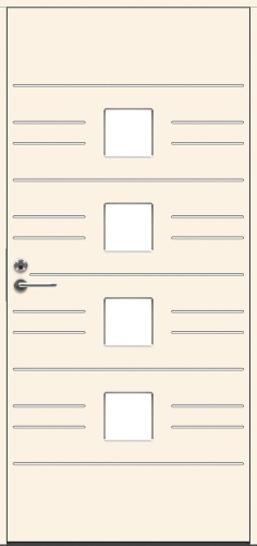 Теплая входная дверь SWEDOOR by Jeld-Wen Character Leon Eco, М10x21, Правая