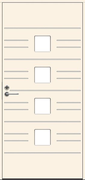Теплая входная дверь SWEDOOR by Jeld-Wen Character Leon Eco, М10x21, Правая