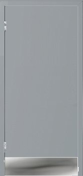 фото дверь kapelli classic маятниковая серая ral7040