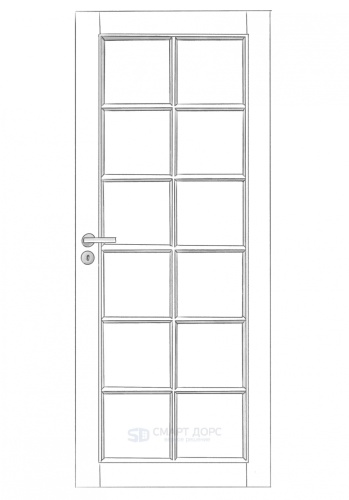 Дверь Nord Fin Doors модель 105, Белый NCS S 0502-Y, M9x21, Универсальная