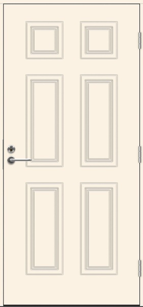 Теплая входная дверь SWEDOOR by Jeld-Wen Classic Ravel Eco, M10x21, Правая