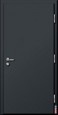 Тёплая входная дверь NORD FIN DOORS NFD11, серая, в комплекте с фурнитурой Multihela фотография
