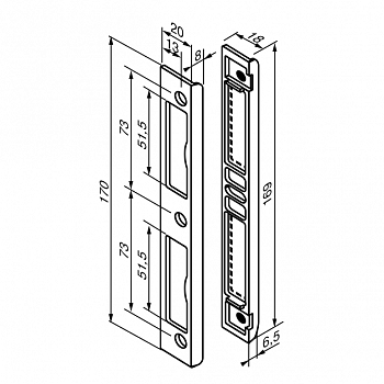 Запорная планка Abloy 4669