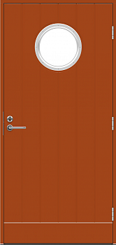 Теплая входная дверь SWEDOOR by Jeld-Wen Function Coral Eco, оранжевая, цвет NCS S 3560-Y60R