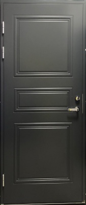 Теплая входная дверь SWEDOOR by Jeld-Wen Classic C1850, темно-серая, замок Abloy LC200 9х21 лев