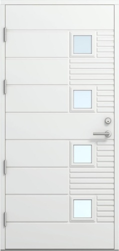 Дверь входная Kaski FE44, Белый NCS S 0502-Y, M10x21, Левая