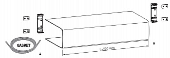 Центральная крышка DITEC DAB805CMP (парная установка)