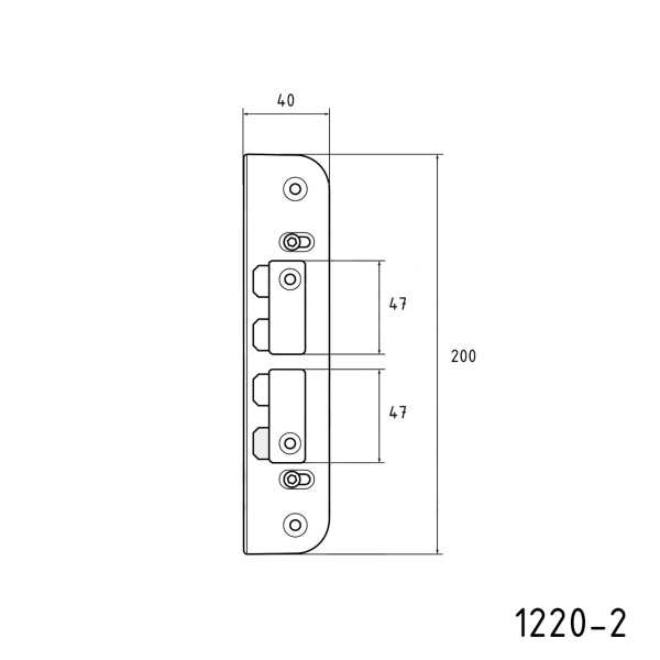 Ответная планка замка ScanLock 1220-2 FE/ZN
