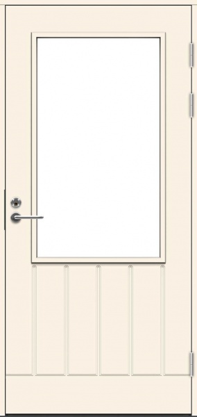 Дверь входная террасная SWEDOOR by Jeld-Wen PO1894 W14, М9x21, Правая, Белый NCS S 0502-Y
