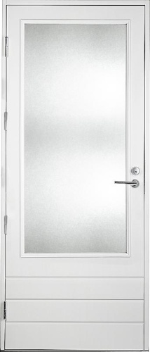 Террасная дверь Kaski PO5 M16, Белый NCS S 0502-Y, M10x21, Левая
