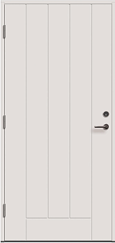 фото теплая входная дверь nord-fin-doors eu basic b0010, белая