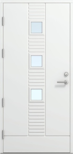 Дверь входная Kaski FE86, Белый NCS S 0502-Y, M10x21, Левая