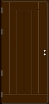 Дверь входная Kaski UO1, тёмно-коричневая