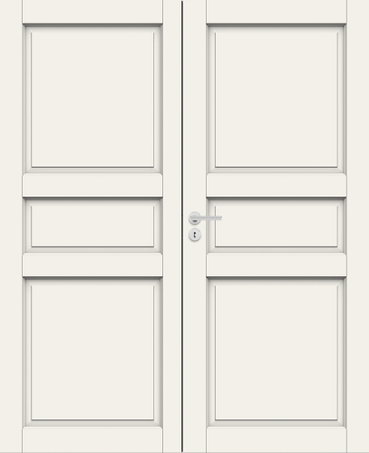Дверь Смарт Дорс модель Иоганна pari двухстворчатая, Белый NCS S 0502-Y, M13x21, Универсальная