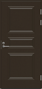фото теплая входная дверь 1850 rus коричневая