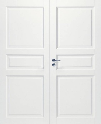 фото дверь белая массивная swedoor by jeld-wen craft 101, двустворчатая
