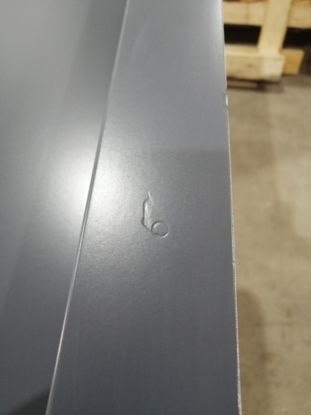 УЦЕНКА (№44) UO1 (O109GL) KASKI глухая, Серая RR23, 9*21, ЛЕВАЯ, замок ASSA 8765