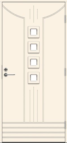 Теплая входная дверь SWEDOOR by Jeld-Wen Function Suez Eco, М10x21, Правая