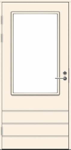 Дверь входная террасная SWEDOOR by Jeld-Wen PO1893 W14, M9x21, Левая, Белый NCS S 0502-Y