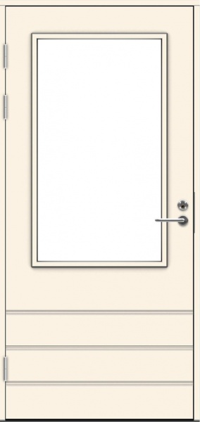 Дверь входная террасная SWEDOOR by Jeld-Wen PO1893 W14, M9x21, Левая, Белый NCS S 0502-Y