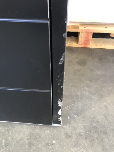 Теплая входная дверь SWEDOOR by Jeld-Wen Function Fundy Eco, М9*21, левая, Crepi стекло, с LC200, цвет черный, №8