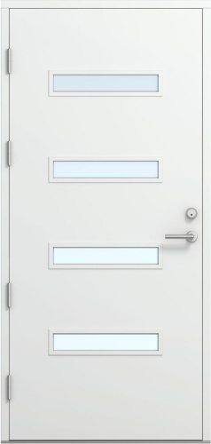 Дверь входная Kaski FE3, Белый NCS S 0502-Y, M10x21, Левая