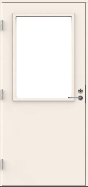 Входная дверь для террас и балконов SWEDOOR by Jeld-Wen Terrace Eco Castillo W12, M10x21, Белый NCS S 0502-Y, Левая